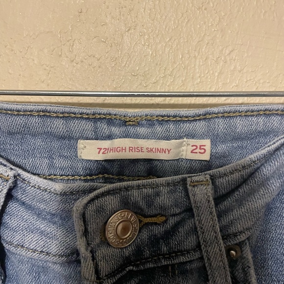 721 HIGH RISE SKINNY WOMEN'S JEANS WITH ANKLE BOWS size 25 - Picture 9 of 11